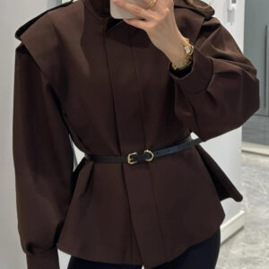 High Neck Loose Fit Jacket