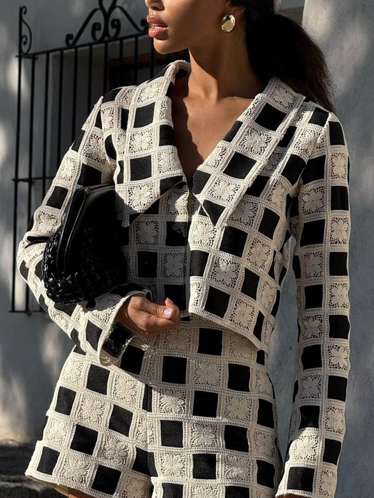 Crochet Long Sleeve Jacket