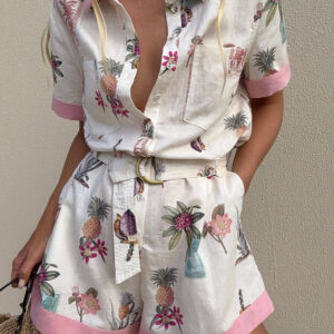 Printed Floral Lace Elegant Cardigan