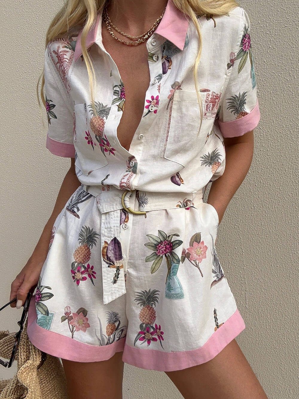 Printed Floral Lace Elegant Cardigan