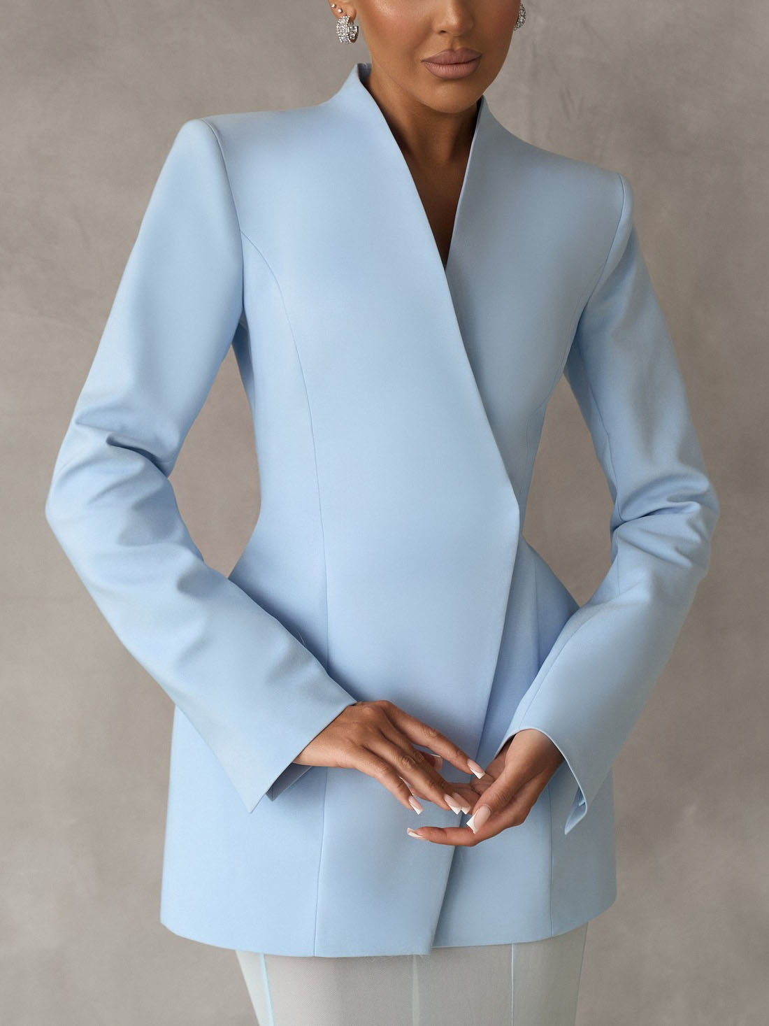 Asymmetric Neck Elegant Top