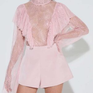 Lace High Neck Elegant Two-Piece Set